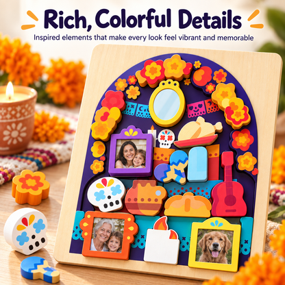 💛 Personalized Family Memory Ofrenda Board – Interactive Photo Keepsake Puzzle