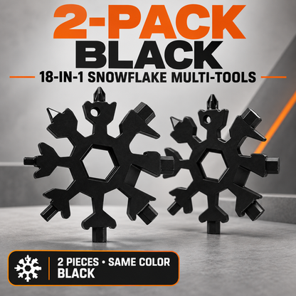 ❄️ 18-in-1 Snowflake Multi-Tool – Pocket-Sized Wrench, Screwdriver & EDC Tool