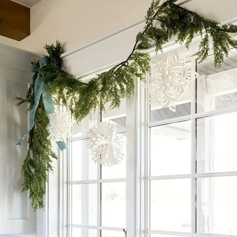 🎄Artificial Cedar Garland — 180cm Lush Greenery for Holiday Decorating