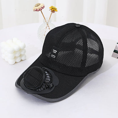 ☀️ Solar Fan Hat with USB Charging – Hands-Free Airflow for Hot Outdoor Days