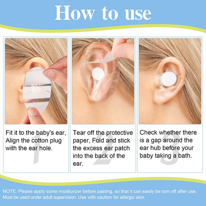 Waterproof Ear Cover Patches – Make Bath & Swim Time Easier