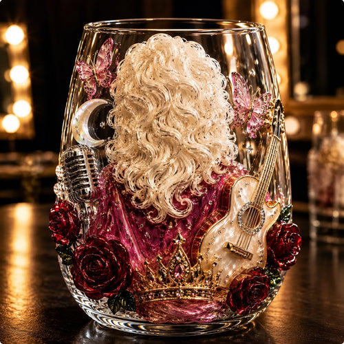 🤠 Queen of Country 1946–2026 3D Glass Collection | 8 Inspired Country Designs with Raised Guitars, Butterflies, Boots, Florals & Vintage Music Details 🎸✨