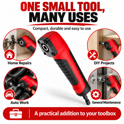 🧰90° Right Angle Drill Adapter – Reach Screws in Tight Spaces