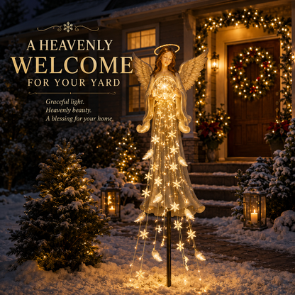 ✨ Angel Blessing Fountain– Solar Cascading Angel Garden Light