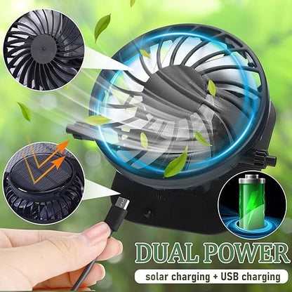 ☀️ Solar Fan Hat with USB Charging – Hands-Free Airflow for Hot Outdoor Days