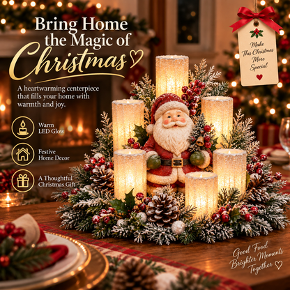 🌲Lighted Christmas Centerpiece — 7 Styles, Candle-Style Holiday Decor