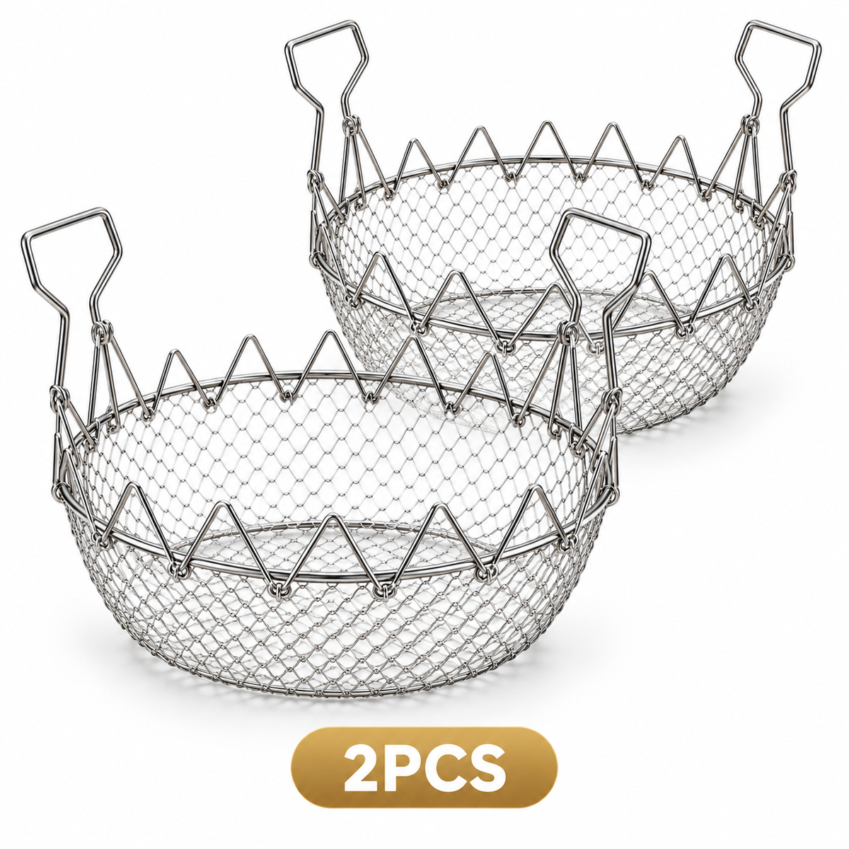 🍟 Foldable Easy-Lift Frying Basket – Fry, Lift & Drain the Whole Batch in One Easy Move