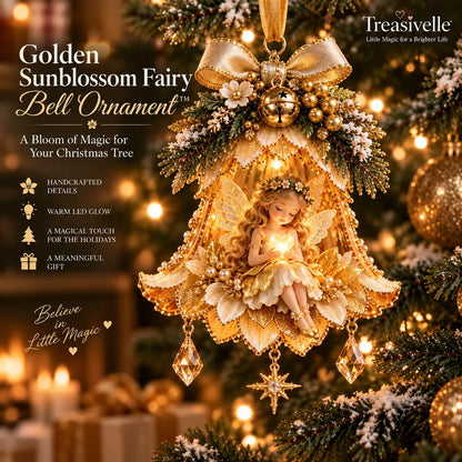 🧚‍♀️✨Enchanted Fairy Bell Christmas Ornament – Glowing Tree Décor