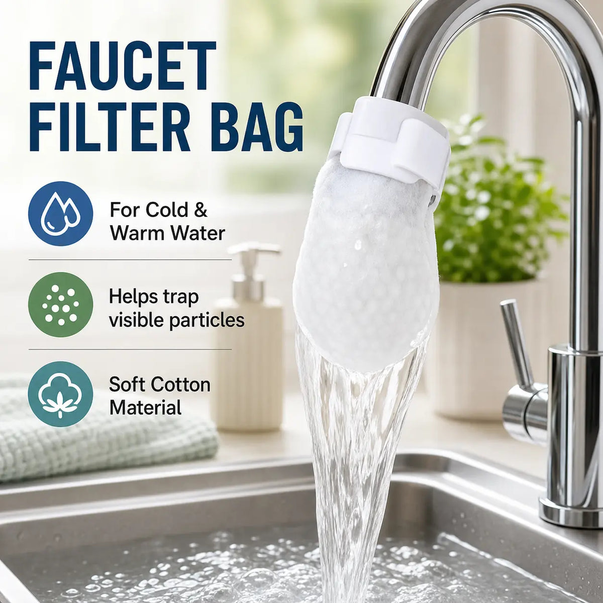 🚰 See What Your Faucet Leaves Behind – Cotton Sediment Filter Bags