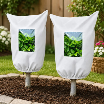 🌿 WINTER GARDEN ESSENTIAL | Plant Frost Protection Cover – Breathable Reusable Cover for Shrubs, Pots & Young Trees！
