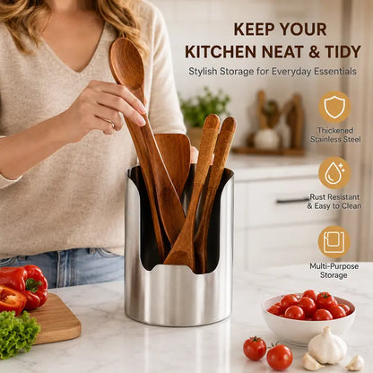 ✨Thickened Stainless Steel Utensil Organizer, Rust Resistant Easy to Clean