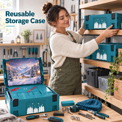 🎄Limited Edition Christmas Tool Countdown Set-24 Useful Hand Tools & Drill Bits, Perfect Holiday Gift For Tool Lovers