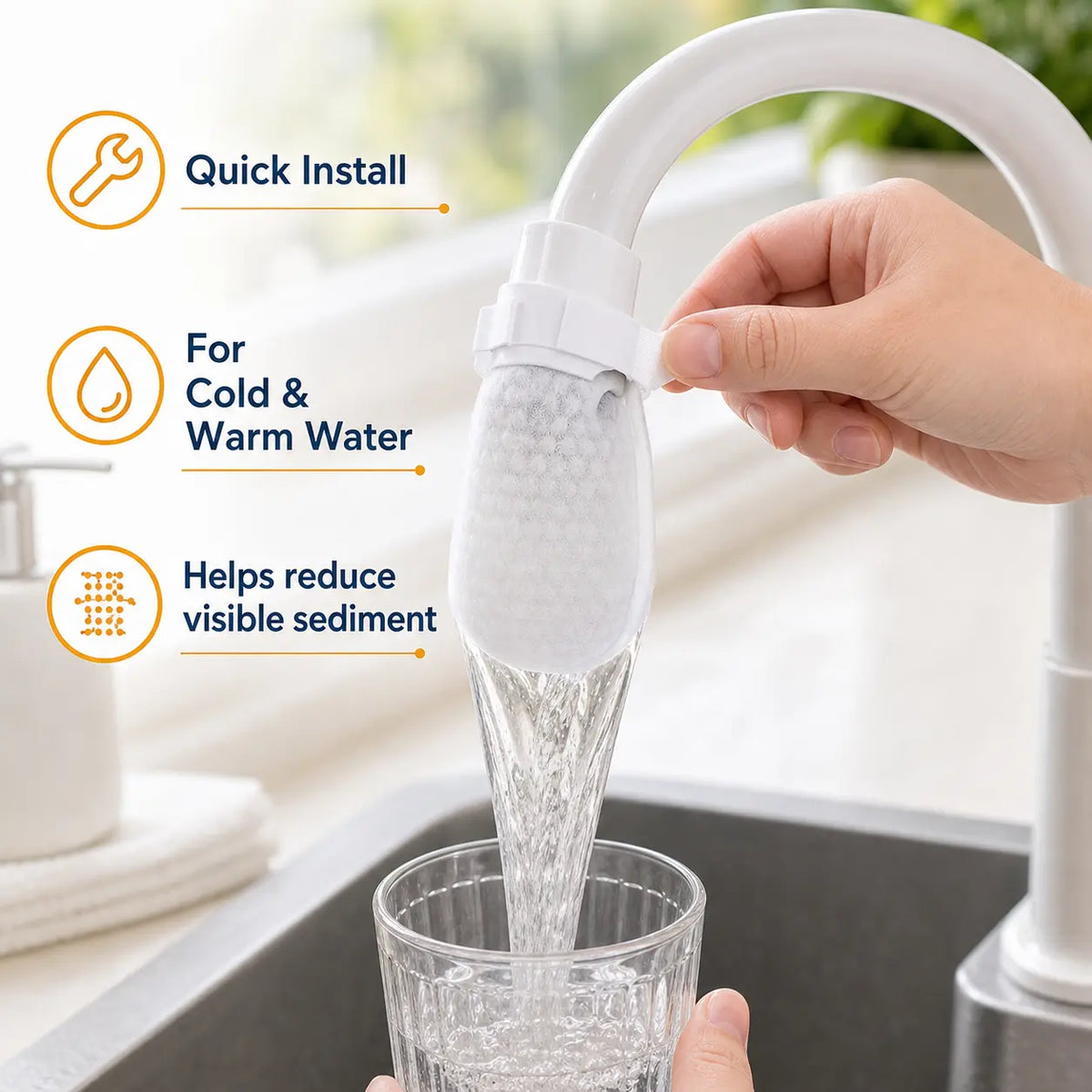 🚰 See What Your Faucet Leaves Behind – Cotton Sediment Filter Bags