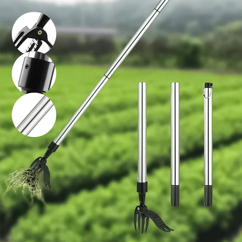 🌱 Root-Grip Garden Weed Puller – Easy Stainless Steel Weeding Tool