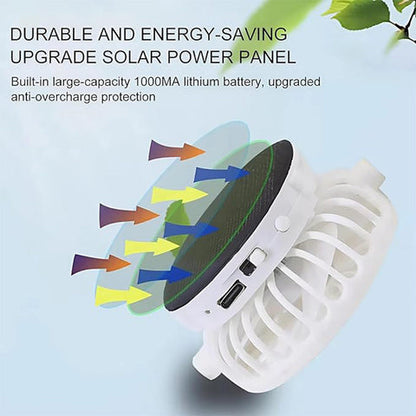☀️ Solar Fan Hat with USB Charging – Hands-Free Airflow for Hot Outdoor Days