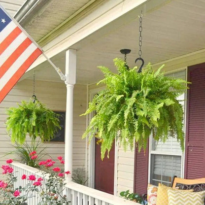 ☀️ Glowing Artificial Boston Fern – Zero-Watering Lighted Porch & Home Decor