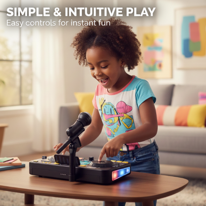 Kids DJ Mixer Music Toy – 12 Tracks, 8 Keys & Bluetooth Option