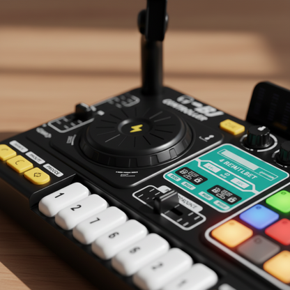 Kids DJ Mixer Music Toy – 12 Tracks, 8 Keys & Bluetooth Option