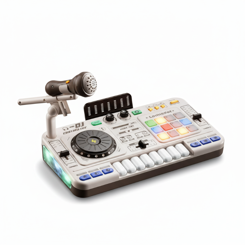 Kids DJ Mixer Music Toy – 12 Tracks, 8 Keys & Bluetooth Option