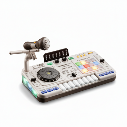 Kids DJ Mixer Music Toy – 12 Tracks, 8 Keys & Bluetooth Option