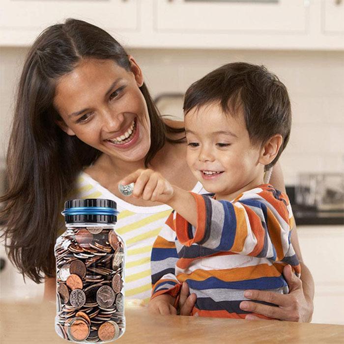 🪙Digital Coin Counter Money Jar | LCD Display Savings Tracker (1.8L)