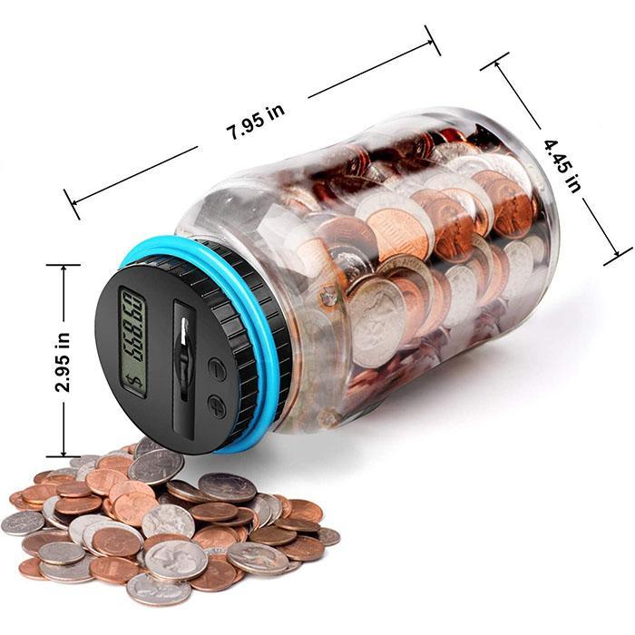 🪙Digital Coin Counter Money Jar | LCD Display Savings Tracker (1.8L)