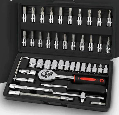 🔧 46-Piece Ratchet & Socket Tool Set – One Case for Everyday Repairs