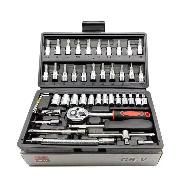 🔧 46-Piece Ratchet & Socket Tool Set – One Case for Everyday Repairs