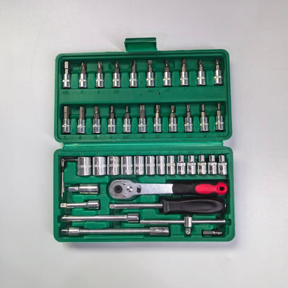 🔧 46-Piece Ratchet & Socket Tool Set – One Case for Everyday Repairs