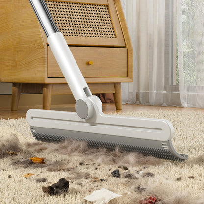 2-in-1 Silicone Pet Hair Broom & Floor Squeegee – Sweep, Squeegee & Rinse Clean