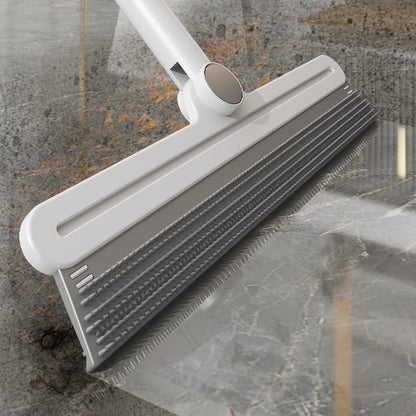 2-in-1 Silicone Pet Hair Broom & Floor Squeegee – Sweep, Squeegee & Rinse Clean