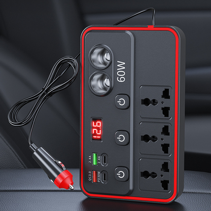 9-Port Car Power Hub – Power More Devices From One Vehicle Outlet