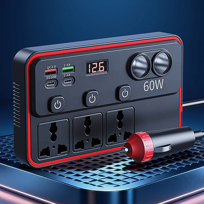 9-Port Car Power Hub – Power More Devices From One Vehicle Outlet