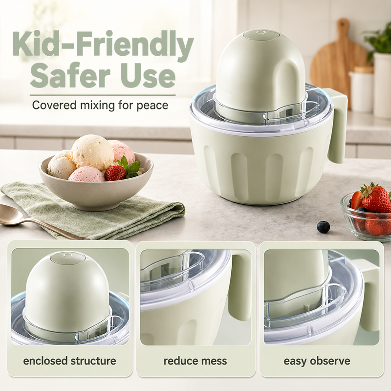 🍦Automatic Ice Cream Maker — Creamy Homemade Frozen Treats for Families