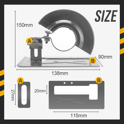 Angle Grinder Cutting Stand — Adjustable Depth & Angle Protective Base