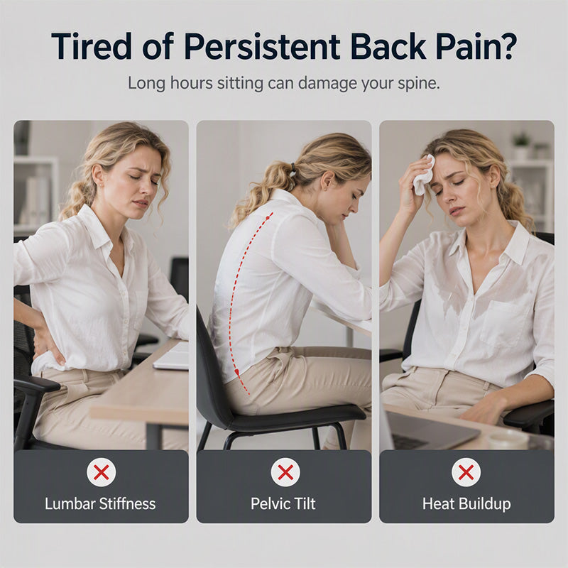 🪑 Memory Foam Seat & Back Cushion – Made for Long Hours of Sitting ✨