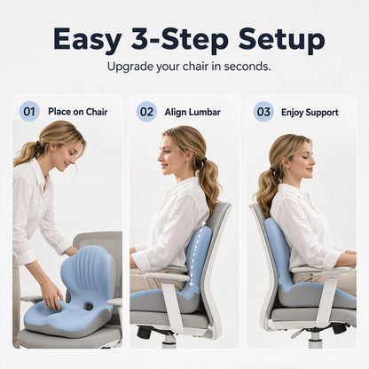 🪑 Memory Foam Seat & Back Cushion – Made for Long Hours of Sitting ✨