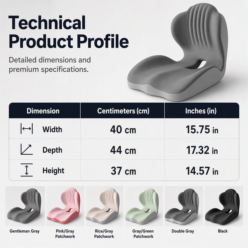 🪑 Memory Foam Seat & Back Cushion – Made for Long Hours of Sitting ✨