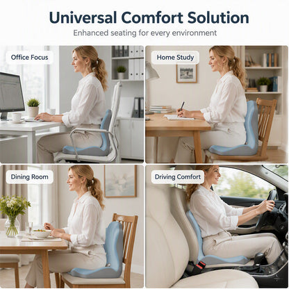 🪑 Memory Foam Seat & Back Cushion – Made for Long Hours of Sitting ✨