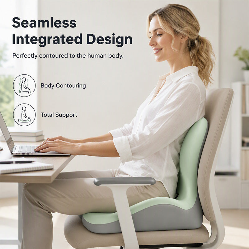 🪑 Memory Foam Seat & Back Cushion – Made for Long Hours of Sitting ✨
