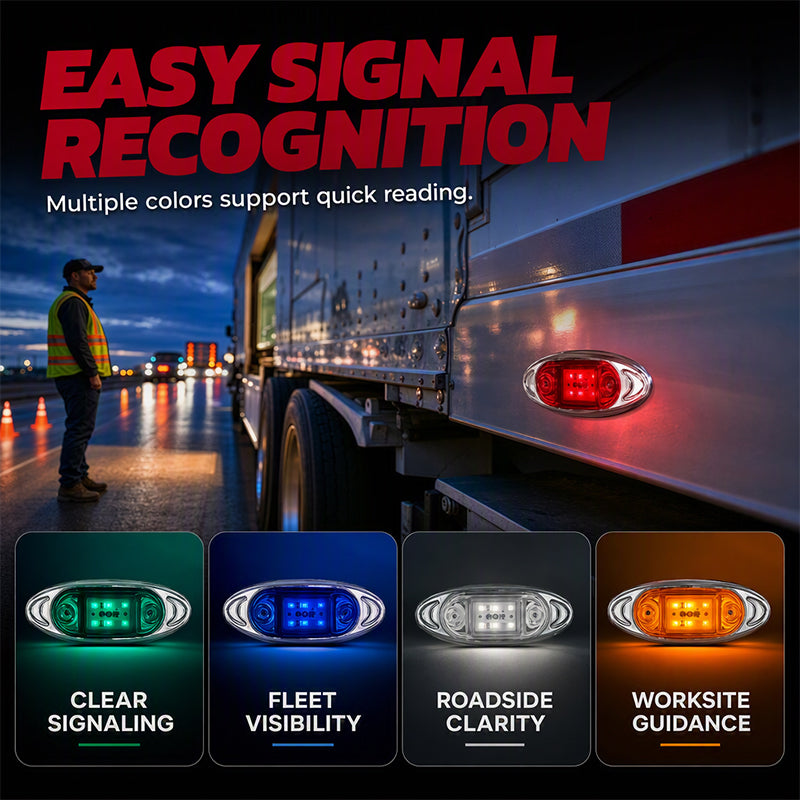 🚗2PCS LED Side Marker Lights – Make Your Truck or Trailer Easier to Spot
