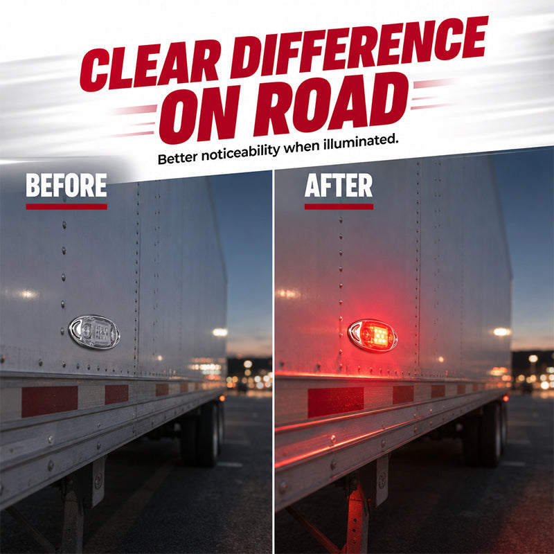 🚗2PCS LED Side Marker Lights – Make Your Truck or Trailer Easier to Spot