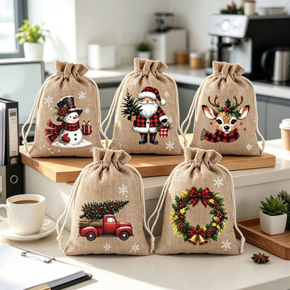 🎄 Christmas Drawstring Gift Bags – 5 Festive Styles for Small Gifts & Treats