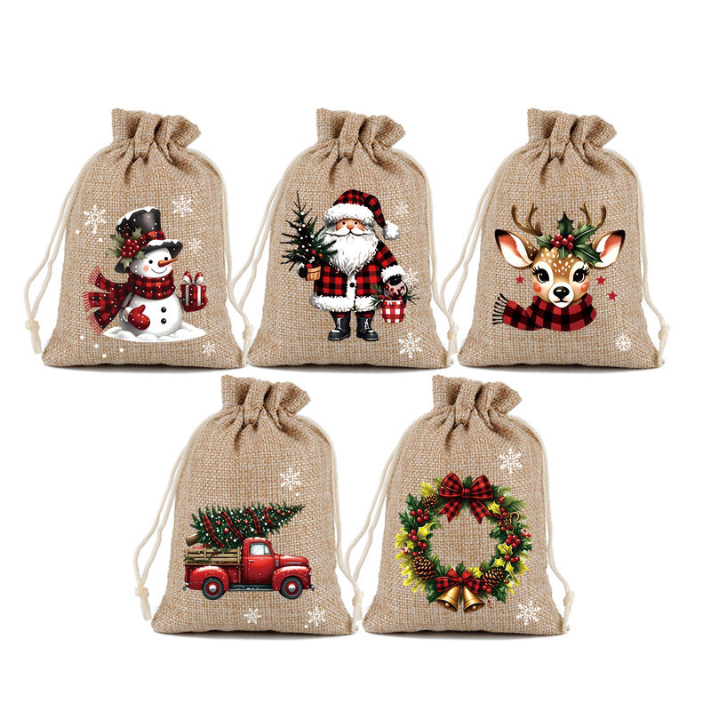 🎄 Christmas Drawstring Gift Bags – 5 Festive Styles for Small Gifts & Treats