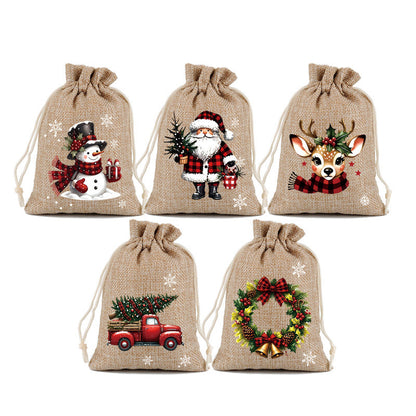 🎄 Christmas Drawstring Gift Bags – 5 Festive Styles for Small Gifts & Treats