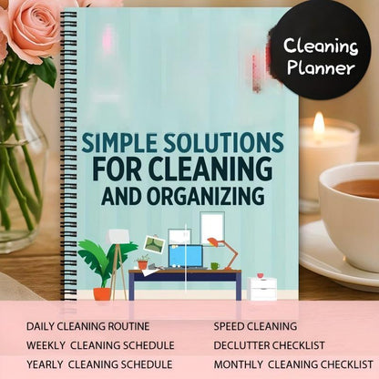A5 Cleaning Planner — 60-Page Home Chore Notebook for Calmer Routines