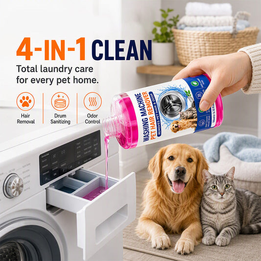 🐾 4-in-1 Pet Hair Laundry Cleaner – Odor Refresh & Washing Machine Drum Care