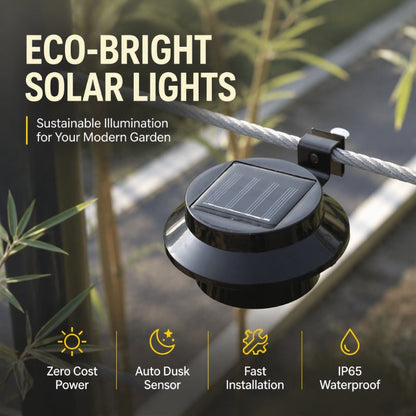 Solar LED Gutter & Wall Lights – No-Wiring Outdoor Lighting for Fences, Decks & Eaves
