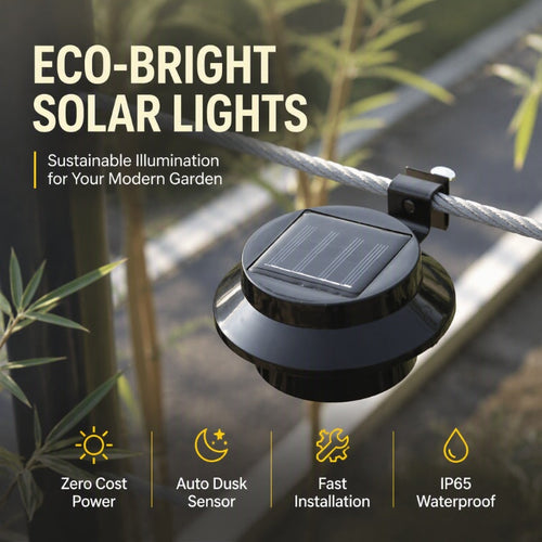 Solar LED Gutter & Wall Lights – No-Wiring Outdoor Lighting for Fences, Decks & Eaves