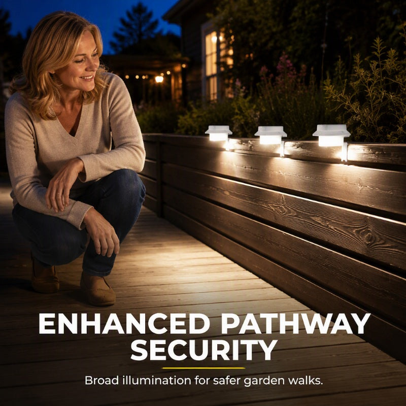 Solar LED Gutter & Wall Lights – No-Wiring Outdoor Lighting for Fences, Decks & Eaves